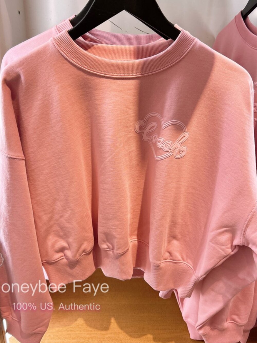NWT Coach Women's Heart Crewneck CP225
